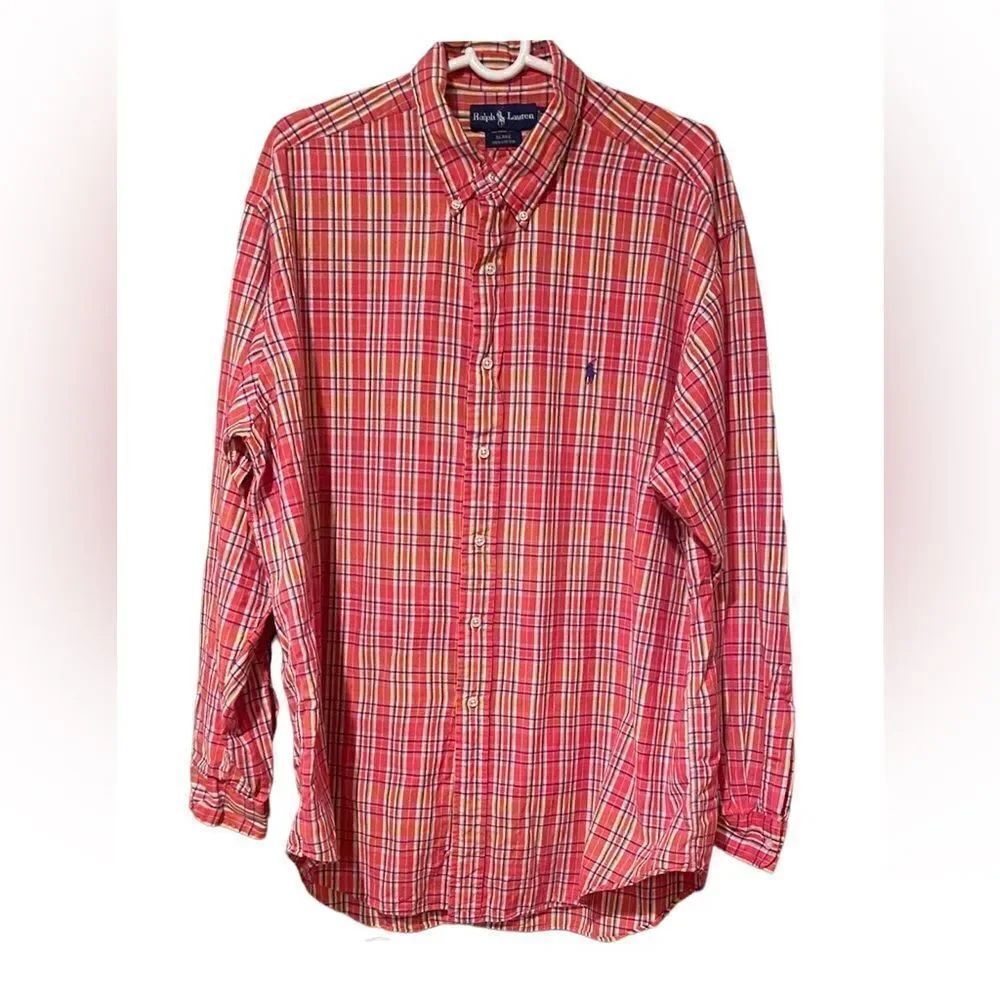 Ralph Lauren Blake Long Sleeve Plaid Button Up Shirt Shirt Size XL
